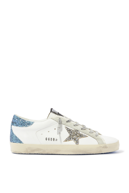 Super-Star Leather & Glitter Sneakers